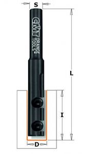 Straight router bits with insert knives for laminates 652.141.11